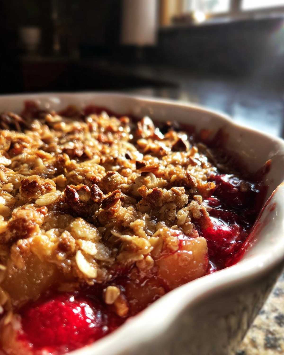 Apple Cranberry Crisp - detail 1