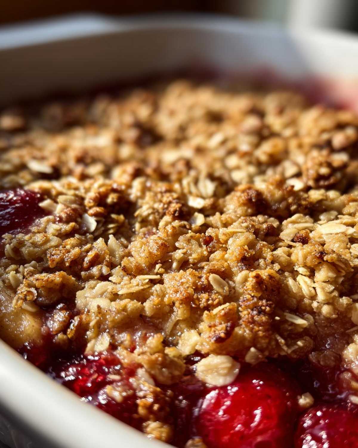 Apple Cranberry Crisp - detail 2
