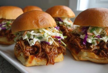 BBQ Pulled Pork Sliders with Coleslaw