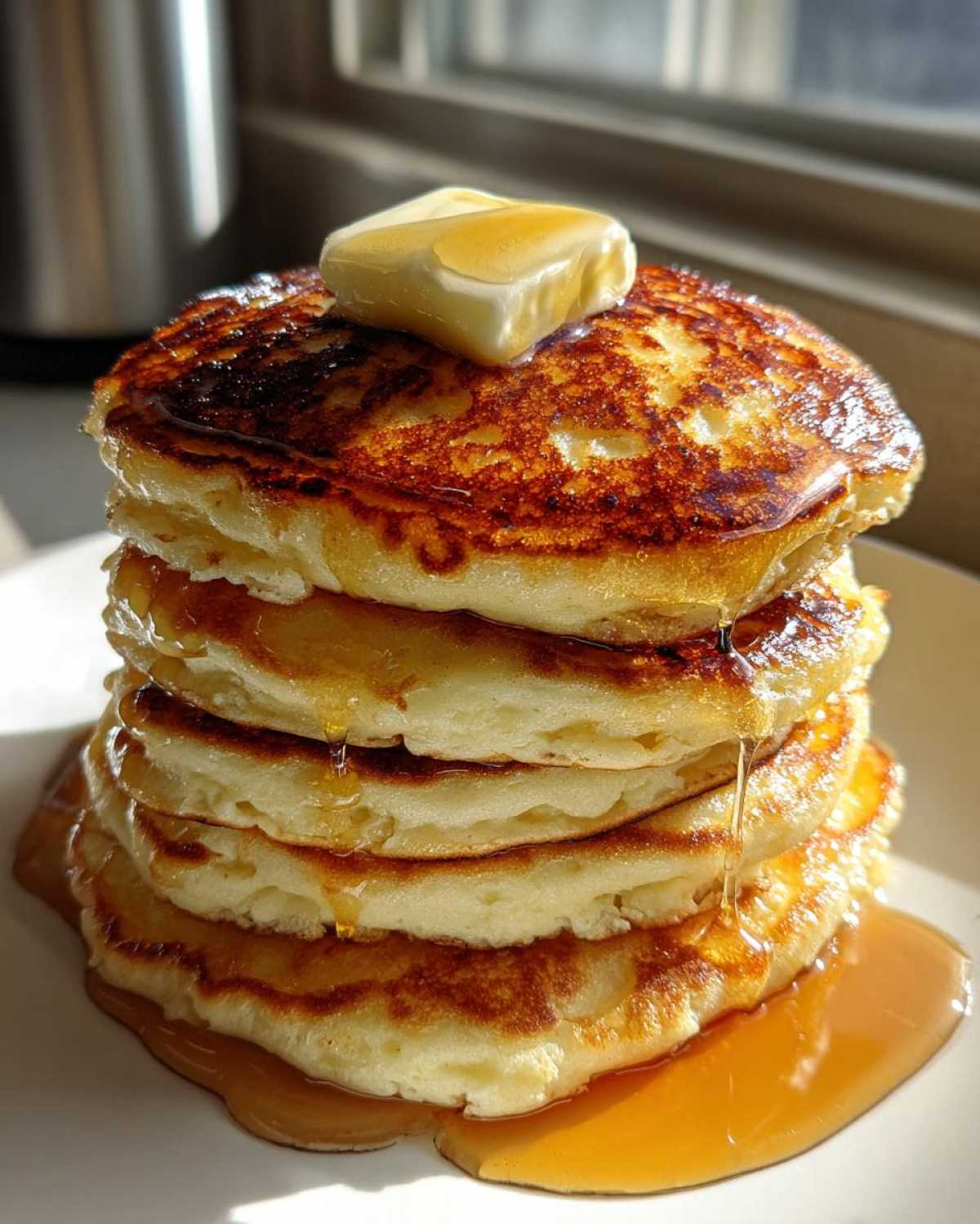 Buttermilk Pancakes (Fluffy Homemade) - detail 2