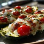 Caprese Stuffed Zucchini Boats