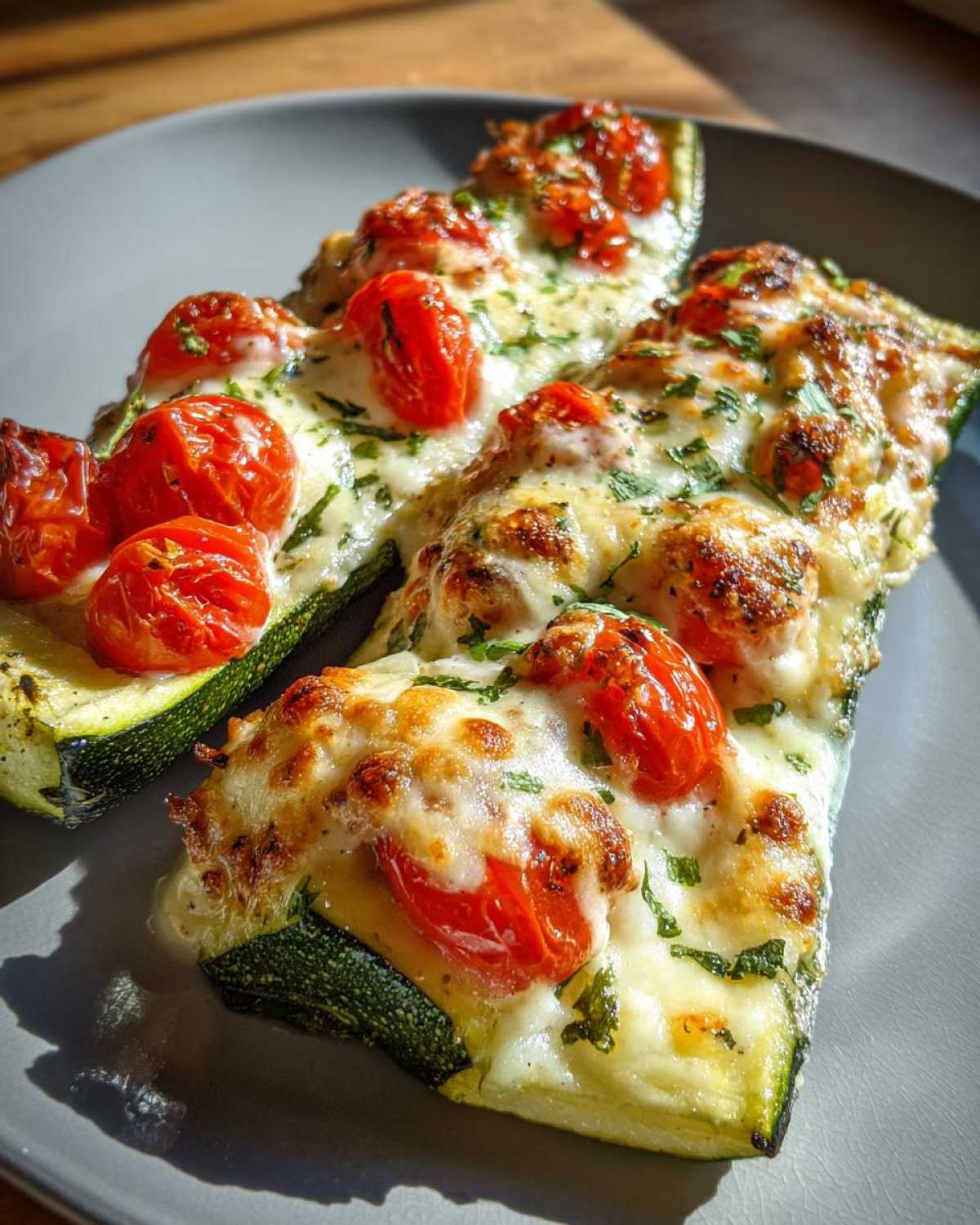 Caprese Stuffed Zucchini Boats - detail 2