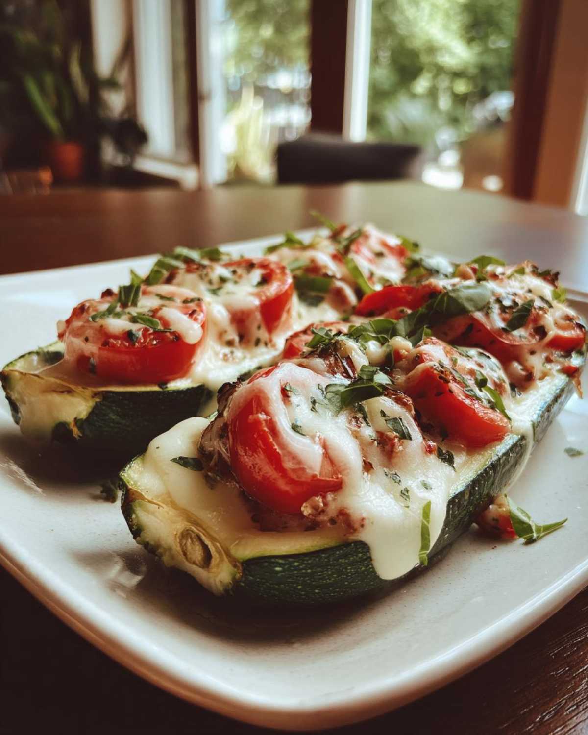 Caprese Stuffed Zucchini Boats - detail 3