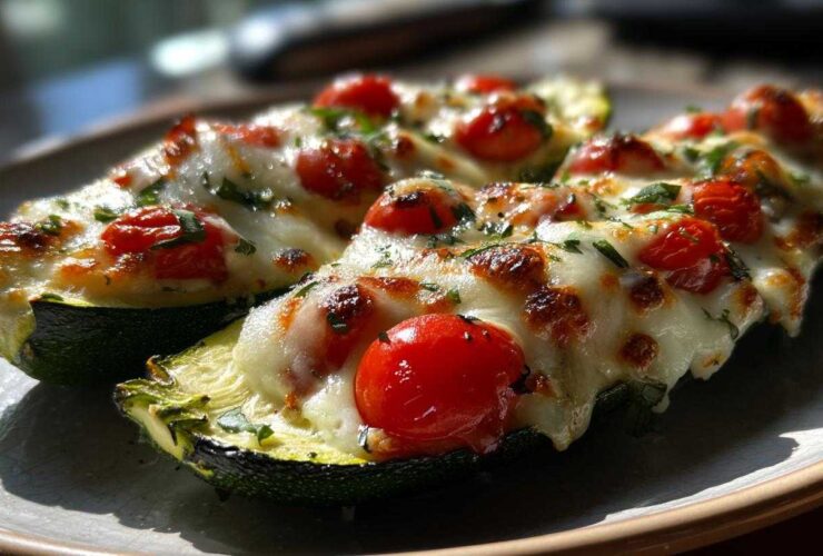 Caprese Stuffed Zucchini Boats