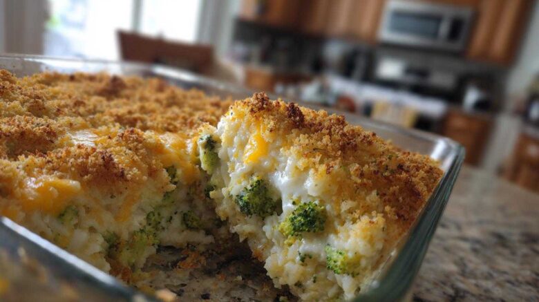 Cheesy Broccoli Rice Casserole