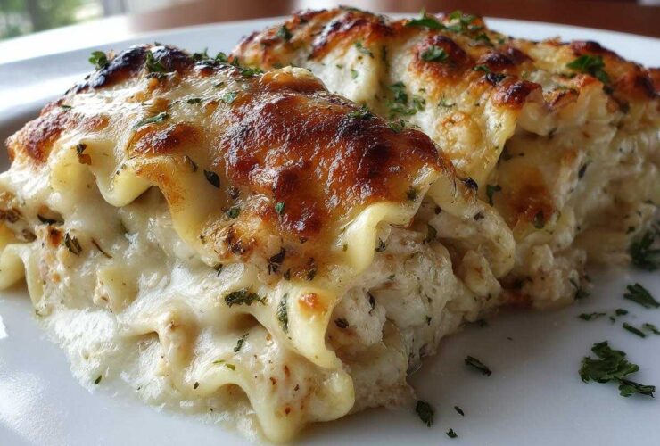Chicken Alfredo Lasagna Roll-Ups