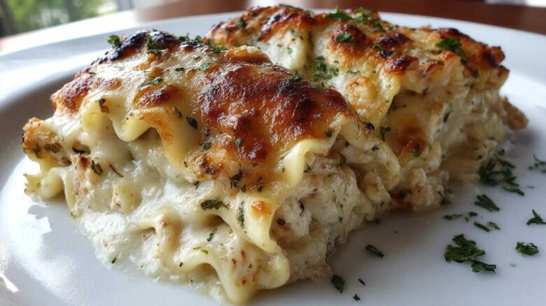 Chicken Alfredo Lasagna Roll-Ups