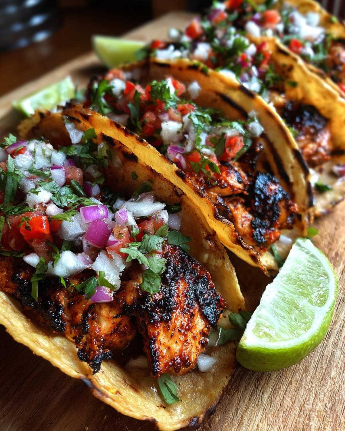 Chili Lime Grilled Chicken Tacos - detail 3