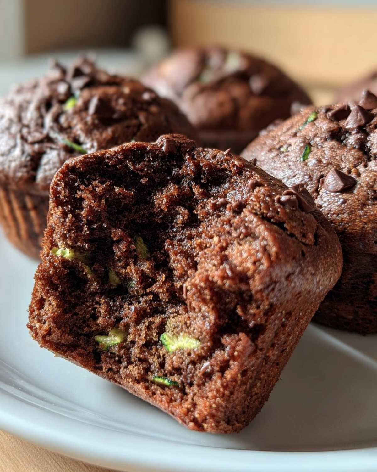 Chocolate Zucchini Muffins - detail 1