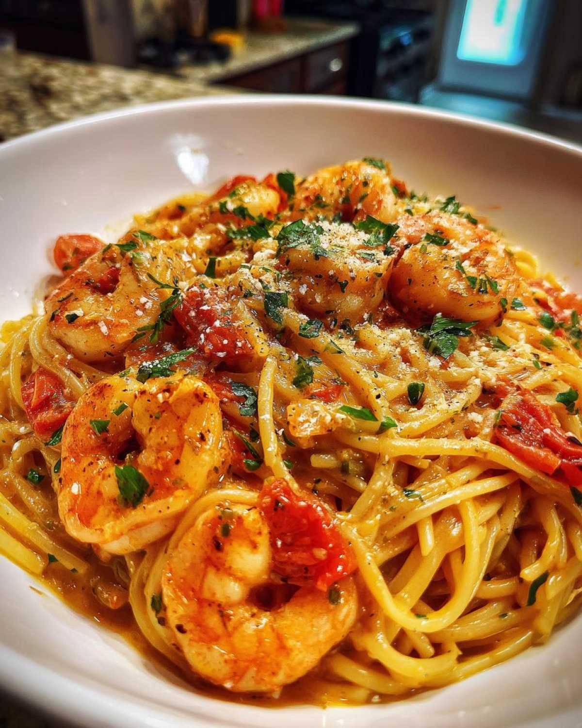 Creamy Cajun Shrimp Pasta - detail 1