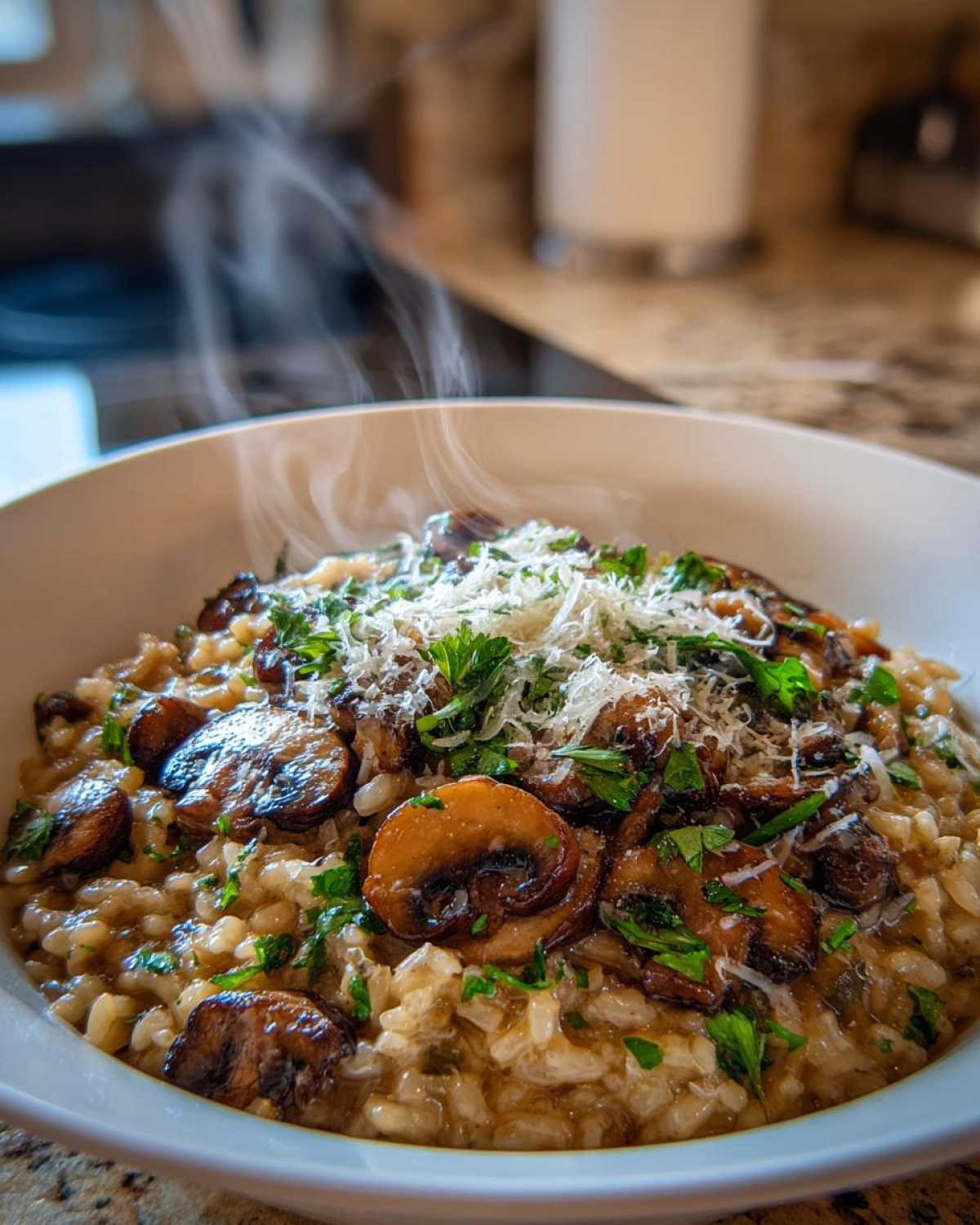 Creamy Mushroom Risotto - detail 1