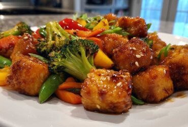 Crispy Tofu Stir-Fry with Veggies (Teriyaki)