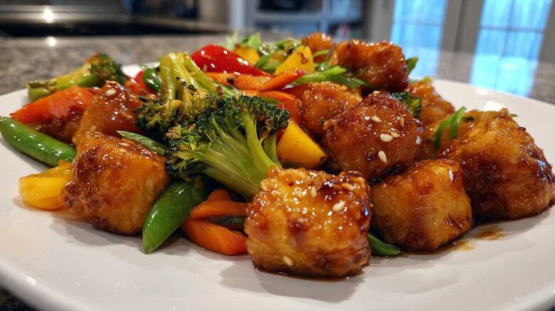 Crispy Tofu Stir-Fry with Veggies (Teriyaki)