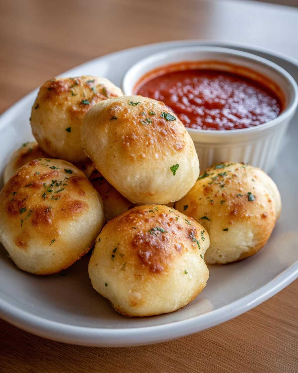 Garlic Knots with Marinara Dipping Sauce - detail 2