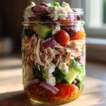Greek Chicken Mason Jar Salads