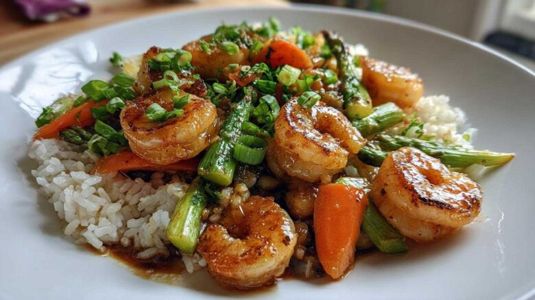 Honey Garlic Shrimp Stir-Fry