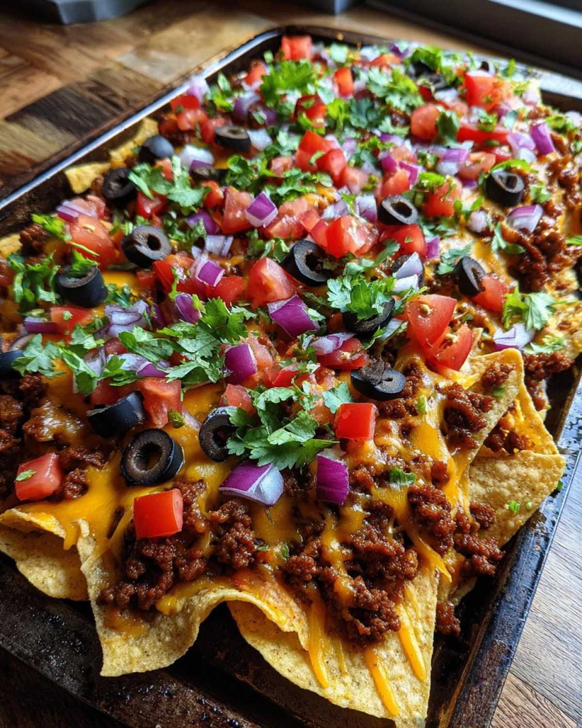 Loaded Sheet Pan Nachos - detail 1
