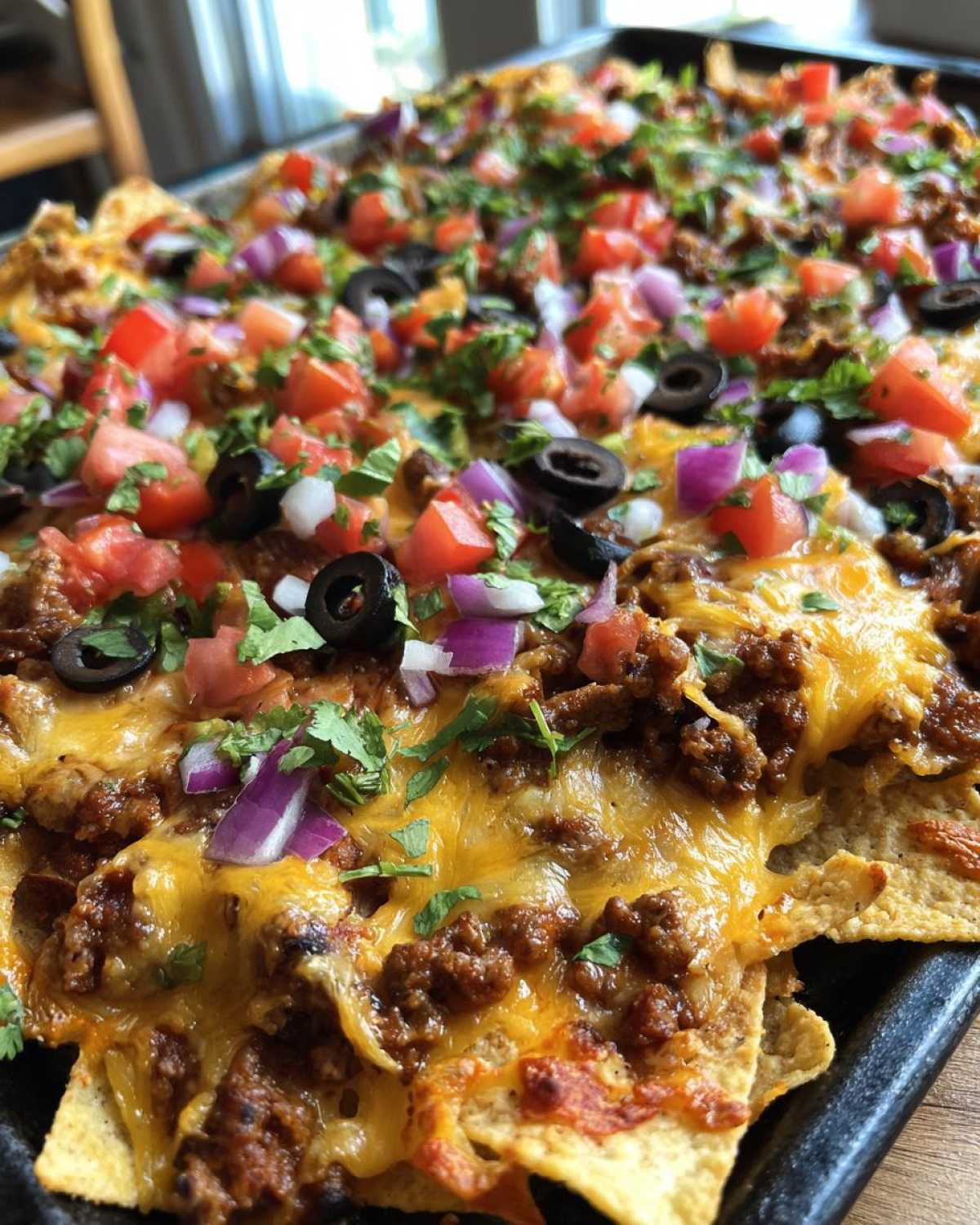Loaded Sheet Pan Nachos - detail 2