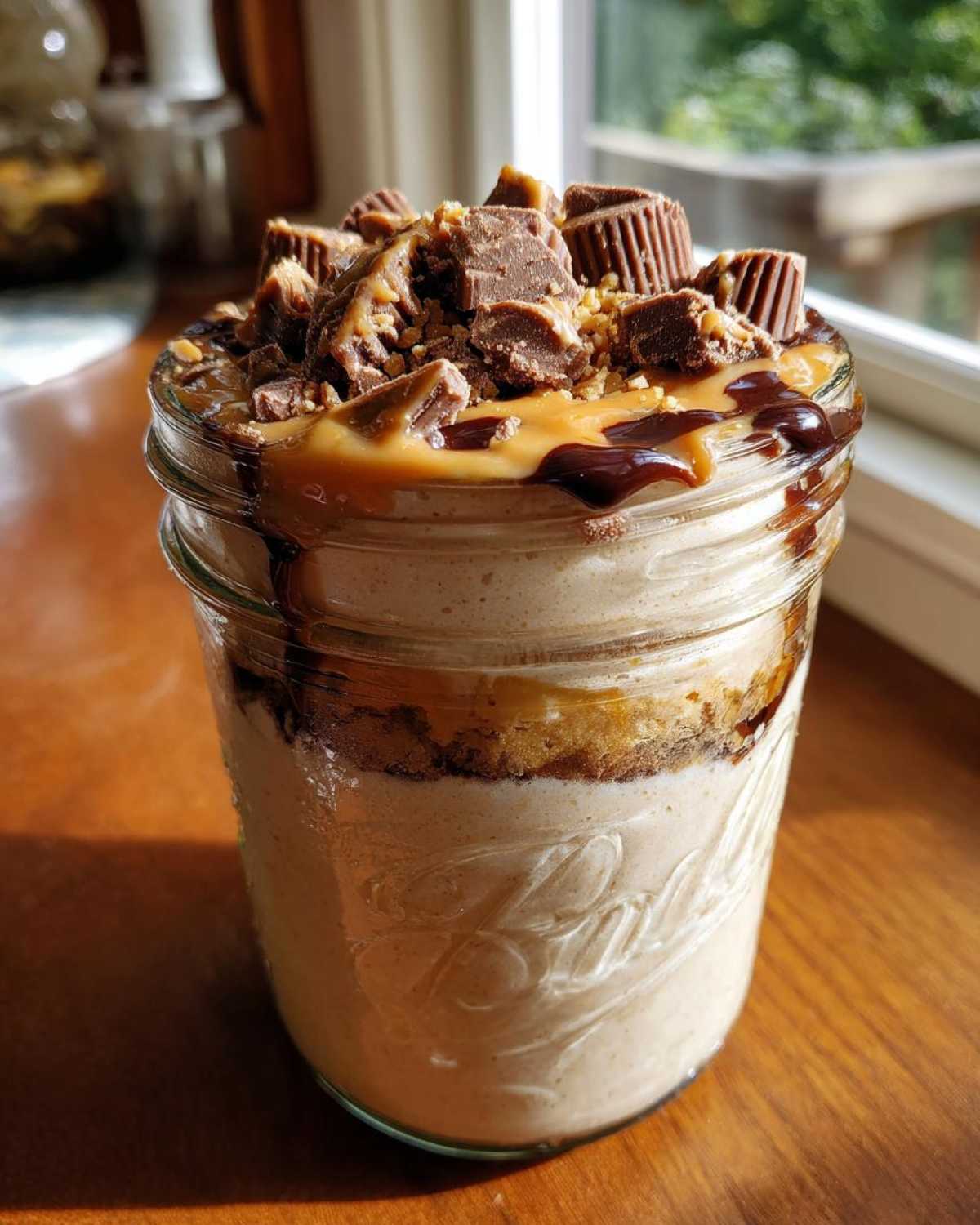 No-Bake Peanut Butter Pie in Jars - detail 3