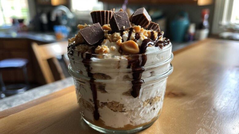 No-Bake Peanut Butter Pie in Jars