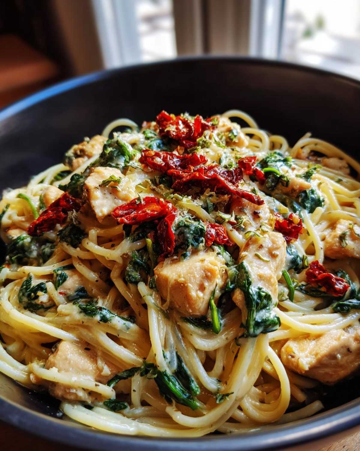 One-Pot Creamy Tuscan Chicken Pasta - detail 3