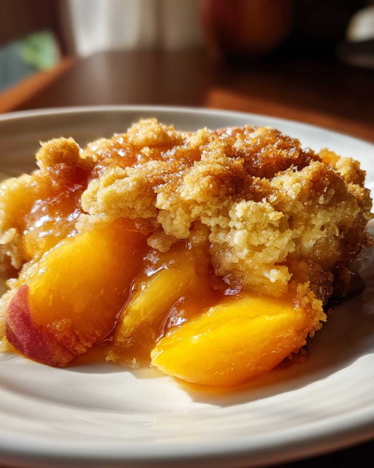 Peach Cobbler with Fresh Peaches - detail 3