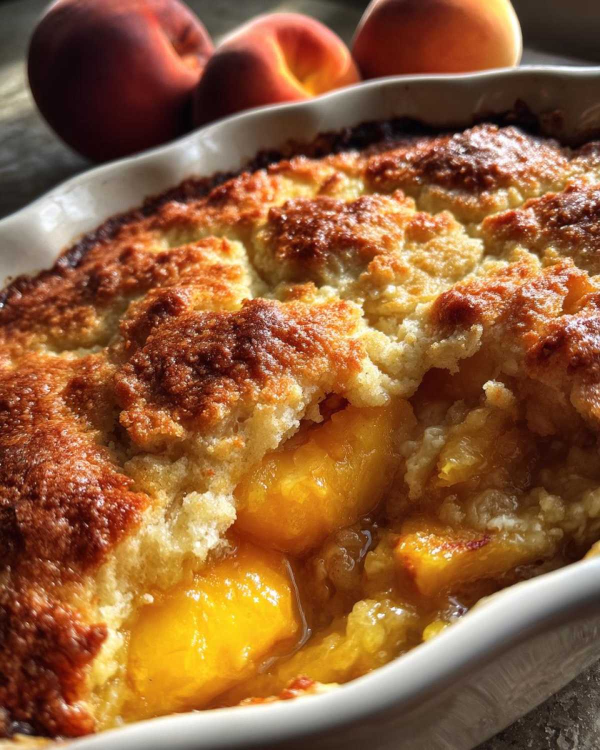 Peach Cobbler with Fresh Peaches - detail 4