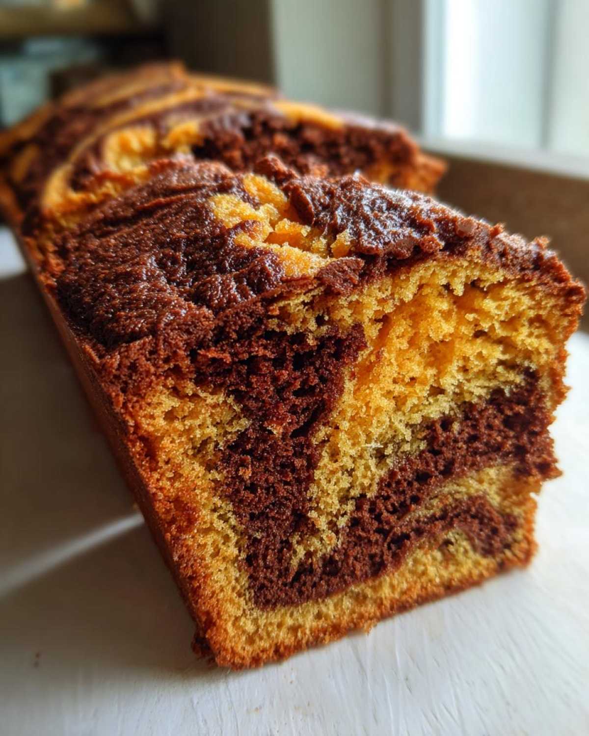 Pumpkin Chocolate Marble Cake - detail 1