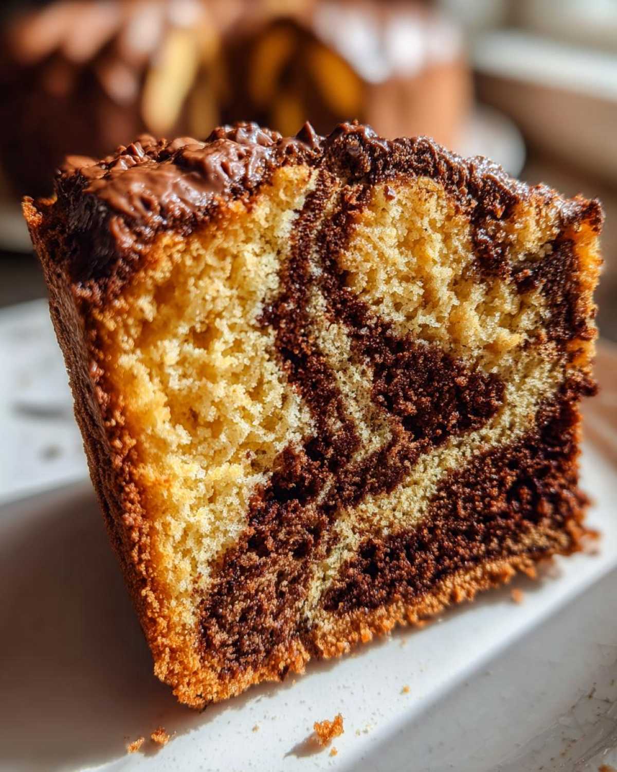 Pumpkin Chocolate Marble Cake - detail 2