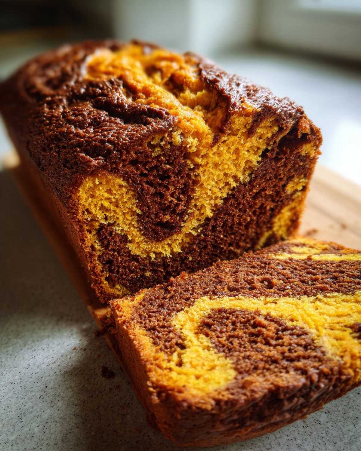 Pumpkin Chocolate Marble Cake - detail 4