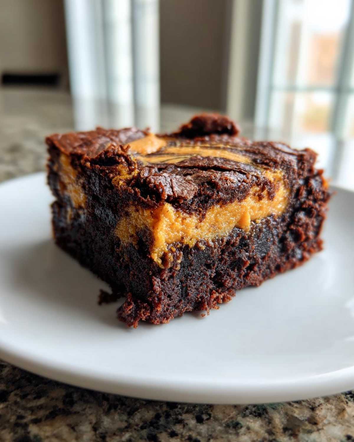 Pumpkin Cream Cheese Swirl Brownies - detail 3