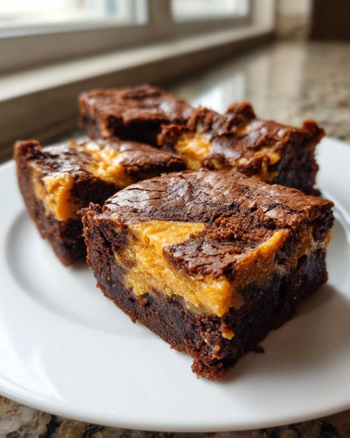 Pumpkin Cream Cheese Swirl Brownies - detail 4