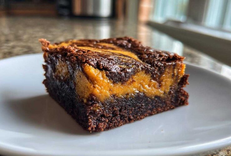 Pumpkin Cream Cheese Swirl Brownies