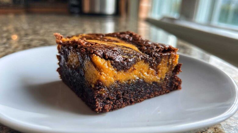 Pumpkin Cream Cheese Swirl Brownies