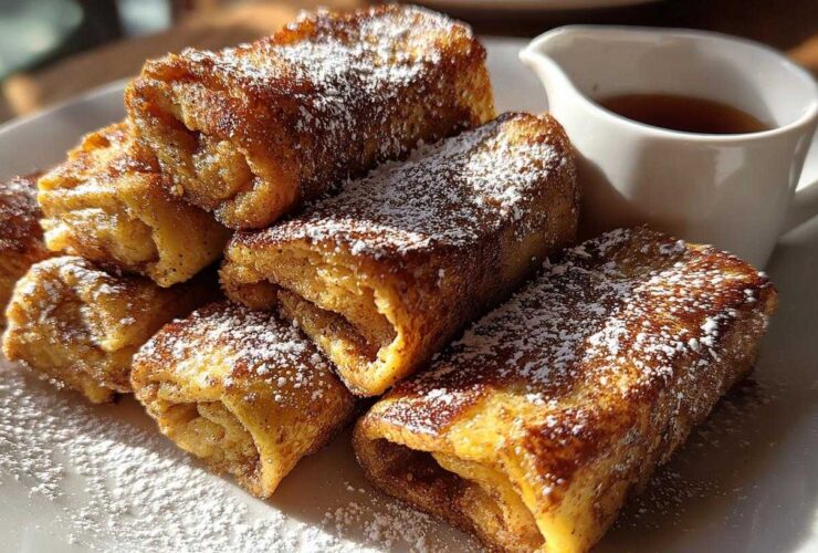 Pumpkin French Toast Roll-Ups