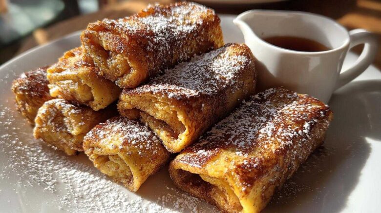 Pumpkin French Toast Roll-Ups