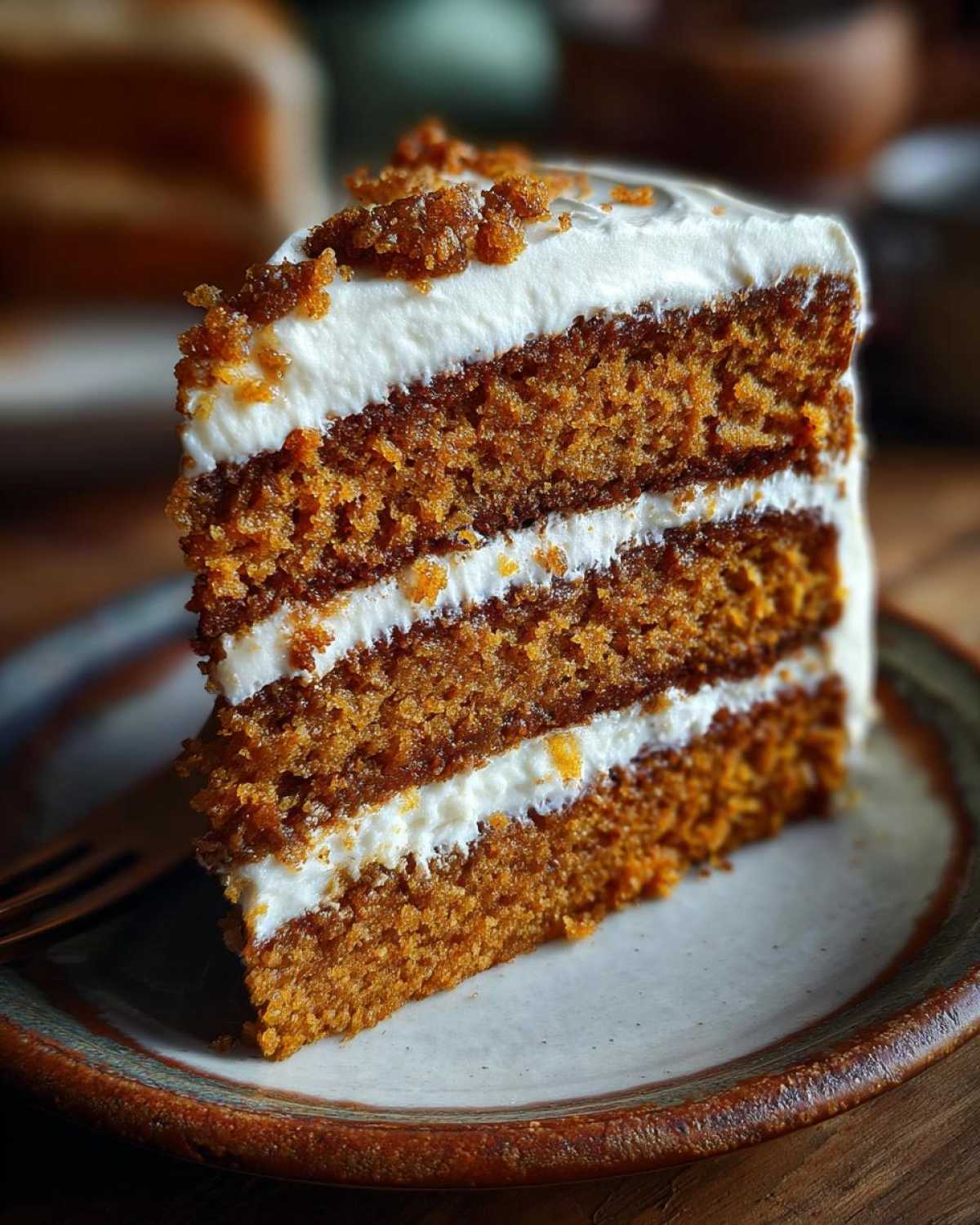 Pumpkin Spice Cake with Cream Cheese Frosting - detail 2