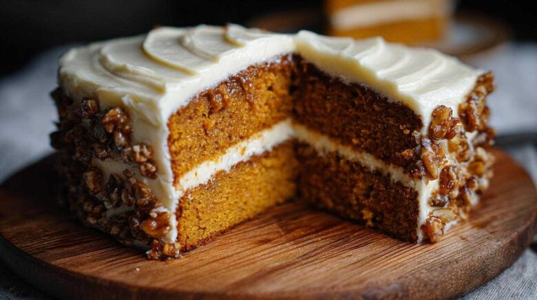 Pumpkin Spice Cake with Cream Cheese Frosting