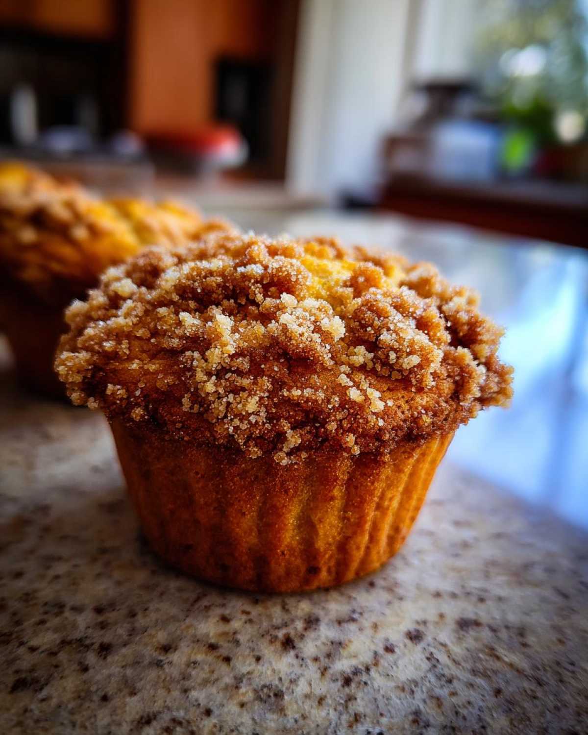 Pumpkin Spice Muffins with Crumb Topping - detail 1