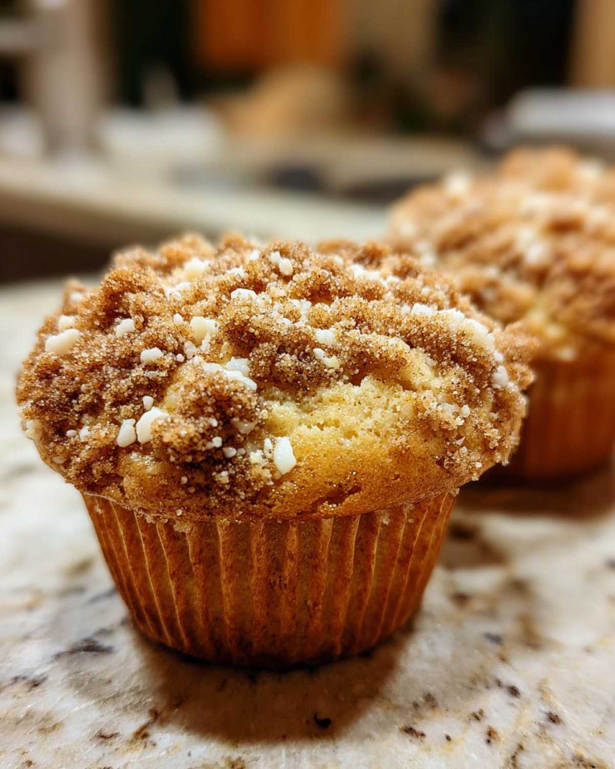 Pumpkin Spice Muffins with Crumb Topping - detail 2