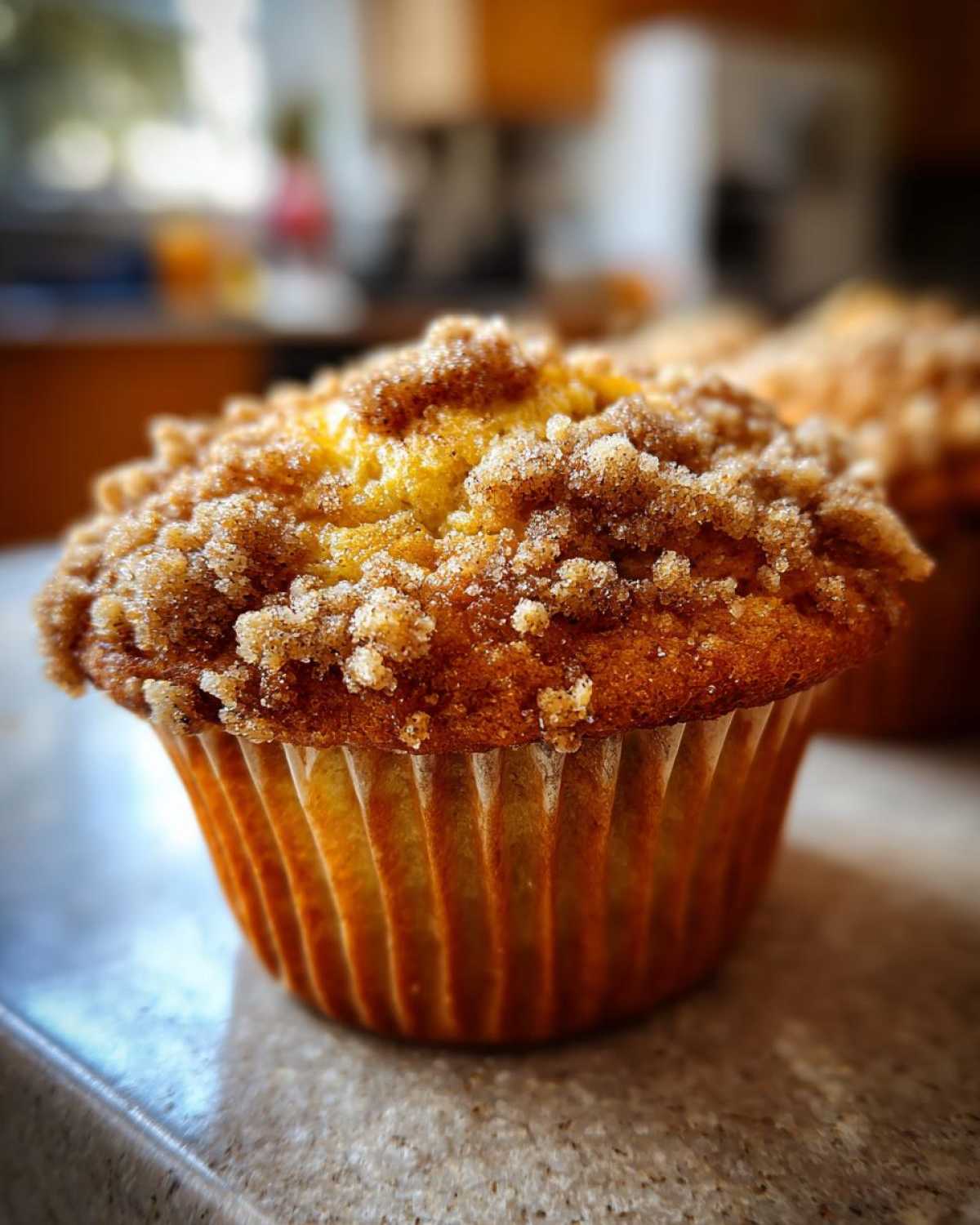 Pumpkin Spice Muffins with Crumb Topping - detail 3