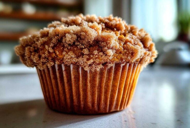 Pumpkin Spice Muffins with Crumb Topping