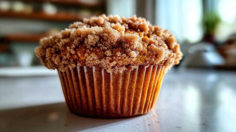 Pumpkin Spice Muffins with Crumb Topping
