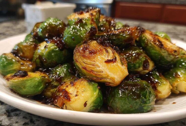 Roasted Brussels Sprouts with Balsamic Glaze