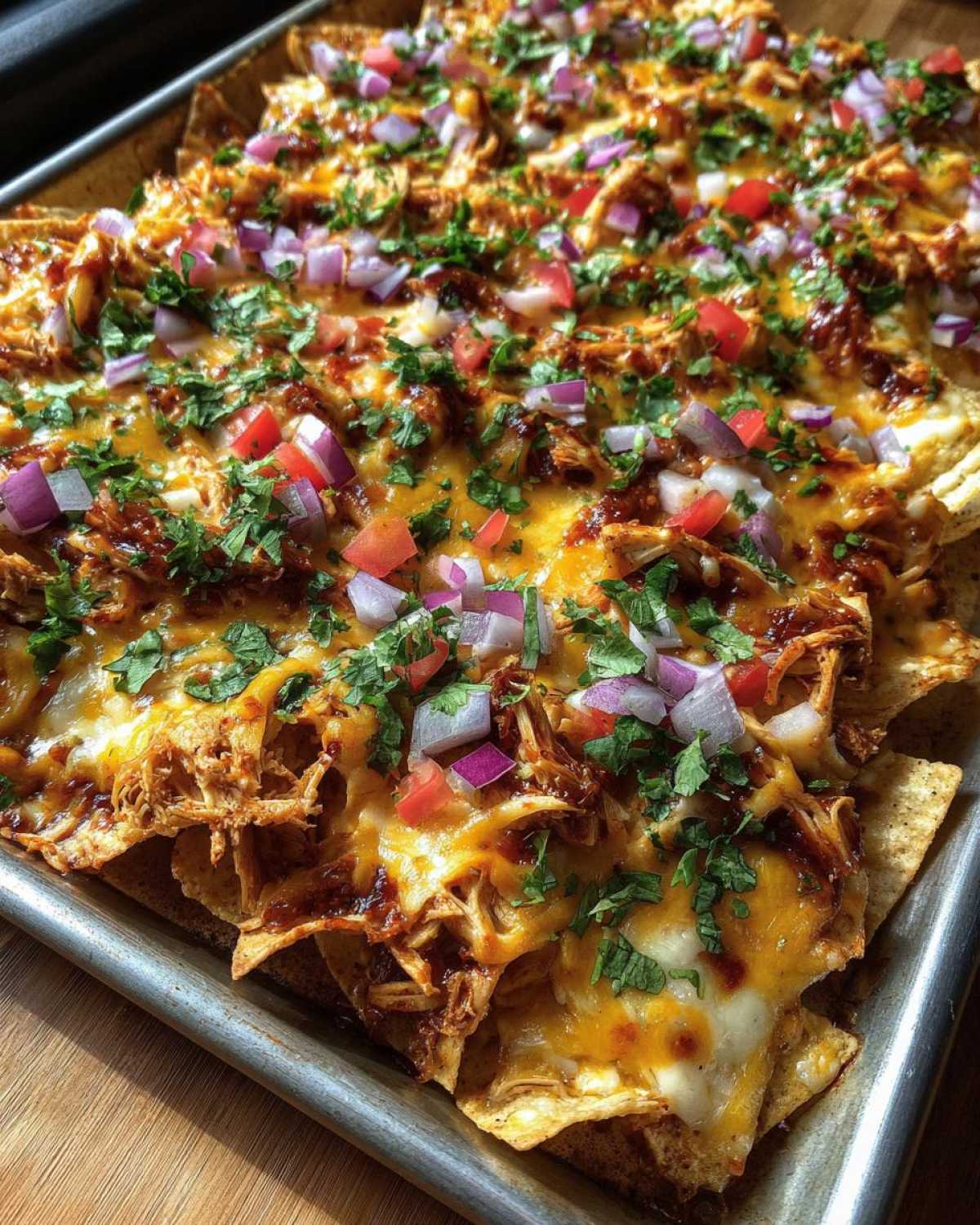 Sheet Pan BBQ Chicken Nachos - detail 2
