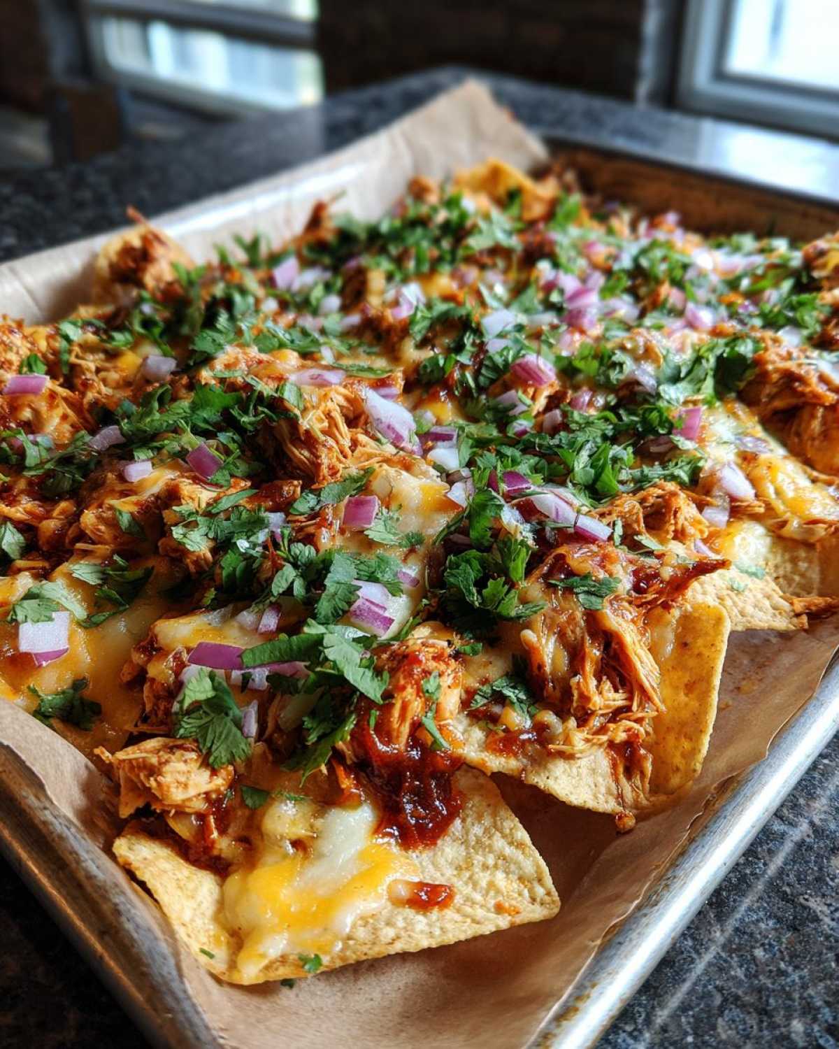 Sheet Pan BBQ Chicken Nachos - detail 3