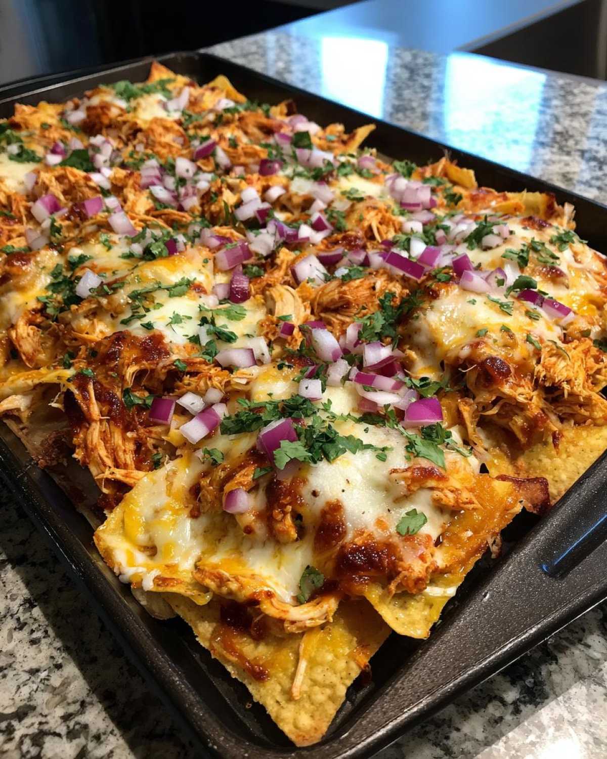 Sheet Pan BBQ Chicken Nachos - detail 4