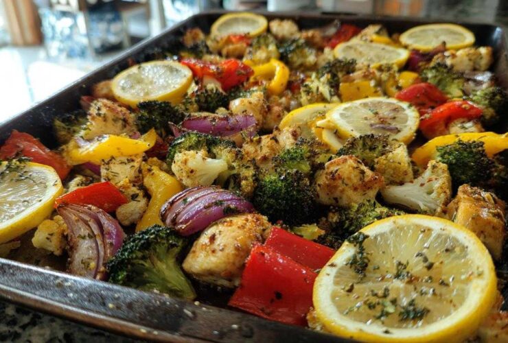 Sheet Pan Lemon Garlic Chicken & Veggies