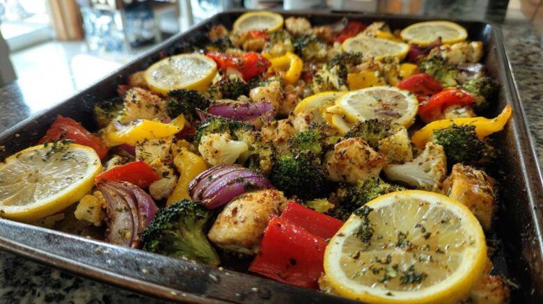 Sheet Pan Lemon Garlic Chicken & Veggies
