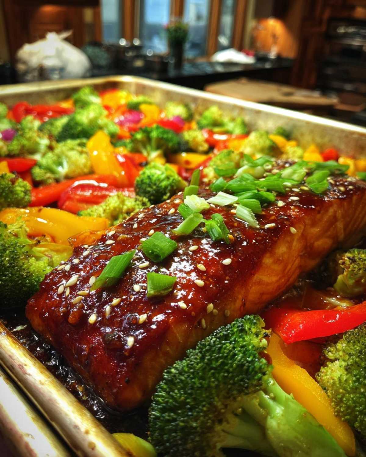 Sheet Pan Teriyaki Salmon & Veggies - detail 1